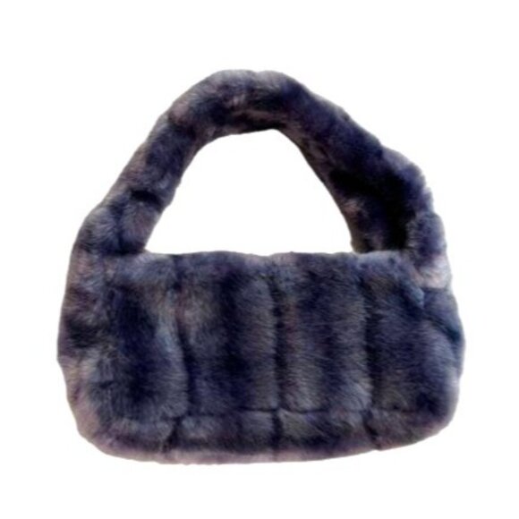 Marei 1998 Faux Fur Handle Bag in Purple - Picture 3 of 8